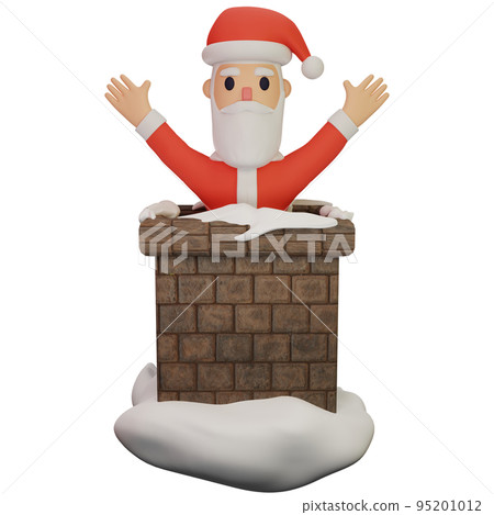 3d rendering of santa character with christmas and new year concept 3d rendering of santa character with christmas and new year concept 95201012