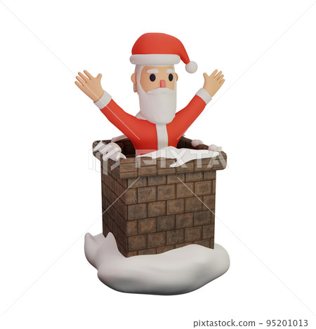 3d rendering of santa character with christmas and new year concept 95201013
