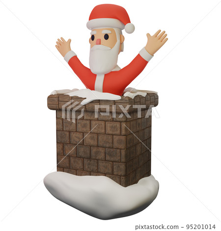 3d rendering of santa character with christmas and new year concept 95201014