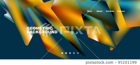 Landing page background template. Abstract geometric shapes composition. Vector illustration for wallpaper, banner, background Landing page background template. Abstract geometric shapes composition. Vector illustration for wallpaper, banner, background 95201199