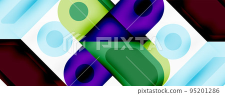 Square and circle minimal abstract background. Vector illustration for wallpaper banner background 95201286