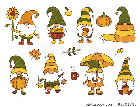 Autumn gnome clipart 95201383