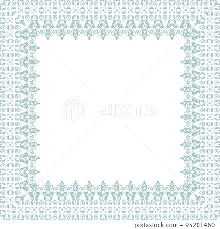 Floral Abstract Square Vector Frame With Arabesques Floral Abstract Square Vector Frame With Arabesques 95201460