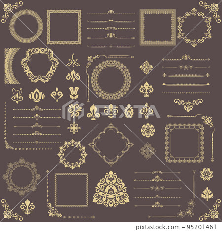 Vintage Big Set of Classic Vector Patterns. Collection of Graphics Vintage Big Set of Classic Vector Patterns. Collection of Graphics 95201461