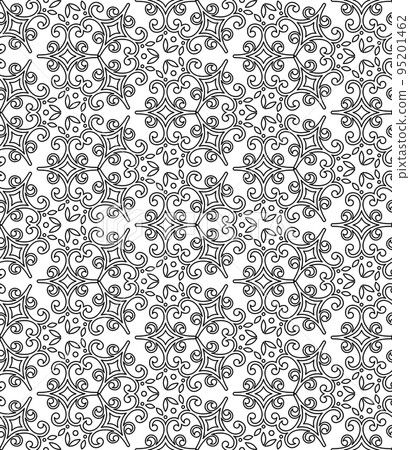 Classic Seamless Vector Fine Pattern With Arabesques 95201462