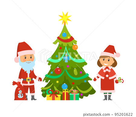 Christmas Holidays, Characters Santa and Maiden Christmas Holidays, Characters Santa and Maiden 95201622