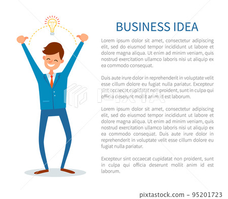 Business Idea Poster Man with Innovative Solutions Business Idea Poster Man with Innovative Solutions 95201723