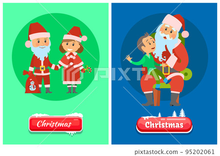 Christmas Winter Holidays, Santa Claus and Kid 95202061