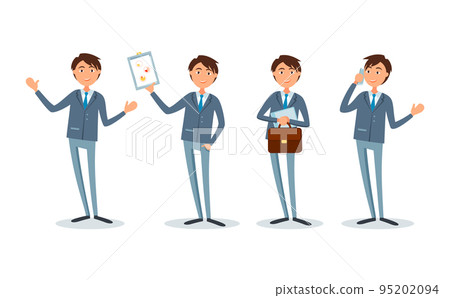 Businessman Showing Presentation Plan on Paper Businessman Showing Presentation Plan on Paper 95202094