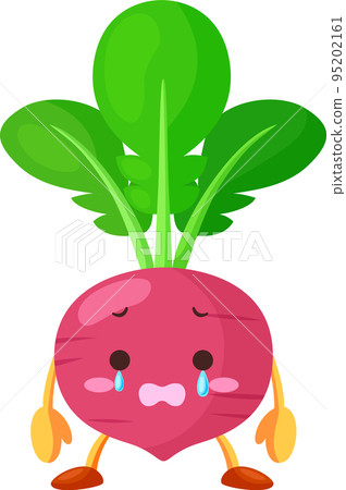 一個可愛的紅蘿蔔角色哭泣的插圖 一個可愛的紅蘿蔔角色哭泣的插圖 95202161