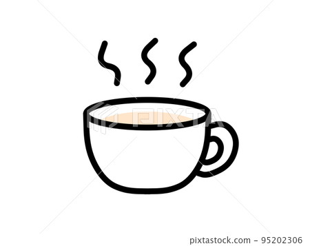 杯子裡的奶茶插圖素材 杯子裡的奶茶插圖素材 95202306