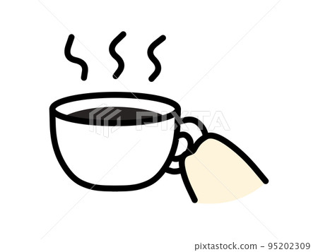 一杯黑咖啡的插圖素材 95202309