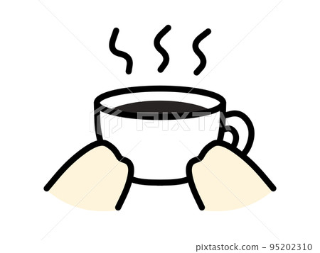 一杯黑咖啡的插圖素材 95202310
