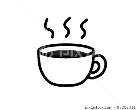 一杯黑咖啡的插圖素材 95202311