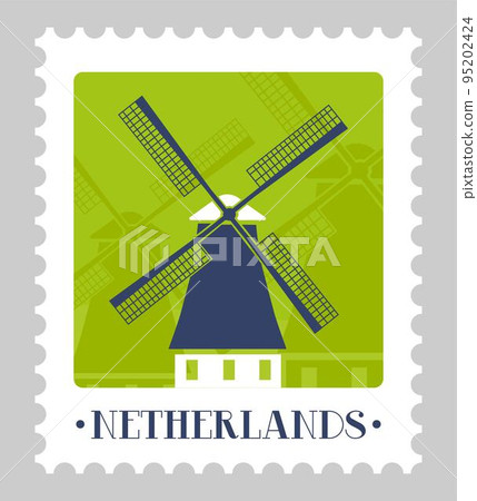 Netherlands postal mark or postcard with mill Netherlands postal mark or postcard with mill 95202424