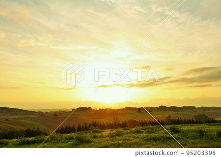 Hokkaido Biei Autumn Dawn 95203398