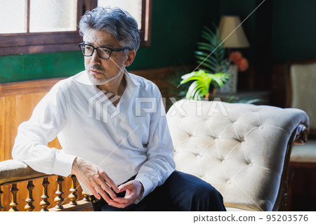 A dandy gray-haired man 95203576