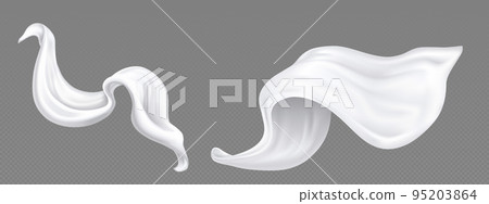 Flying white silk fabric, luxury textile drapery Flying white silk fabric, luxury textile drapery 95203864