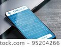 Online check-in in the airline's mobile application or on the company's website. Checkin App form for self-registration and obtaining boarding pass for quick access to the flight at the airport 95204266