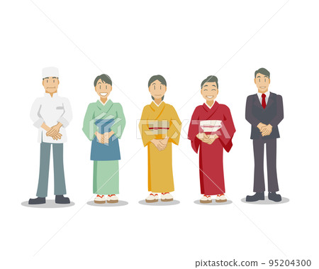 旅館工作人員歡迎客人 95204300