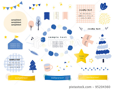 Winter headline set in watercolor style Winter headline set in watercolor style 95204360