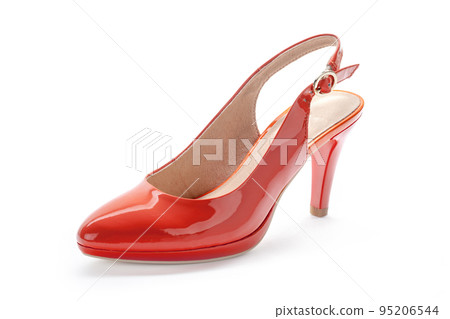 Female high heeled sandals isolated on white background Female high heeled sandals isolated on white background 95206544