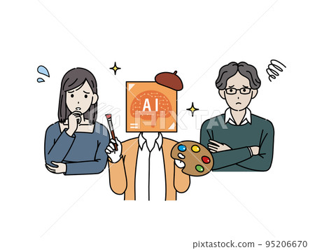 The work of creators and illustrators who are troubled by the influence of AI 95206670