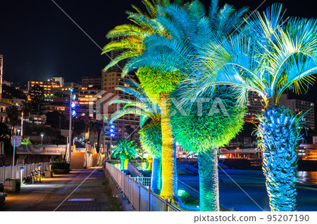 <<靜岡縣>>熱海陽光海灘夜景/度假區風景 95207190