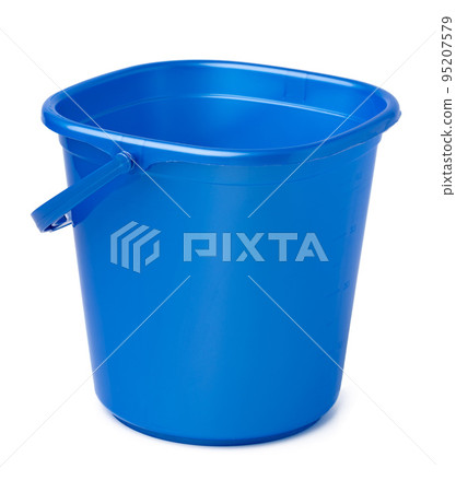 Single plastic bucket isolated on a white background Single plastic bucket isolated on a white background 95207579