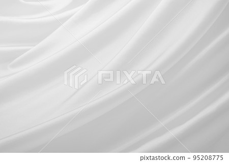 Draped silk white cloth background texture 95208775