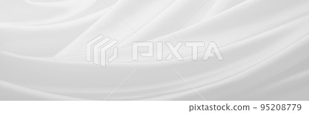 Draped silk white cloth background texture 95208779