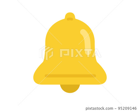Illustration of a yellow bell Illustration of a yellow bell 95209146