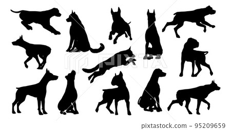 Dog Silhouettes Animal Set Dog Silhouettes Animal Set 95209659