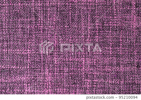 Close up texture of purple coarse weave upholstery fabric. Decorative textile background 95210094