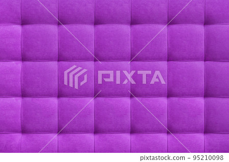 Purple suede leather background, classic checkered pattern for furniture, wall, headboard 95210098