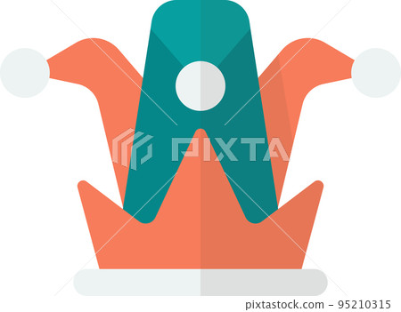 clown hat illustration in minimal style 95210315
