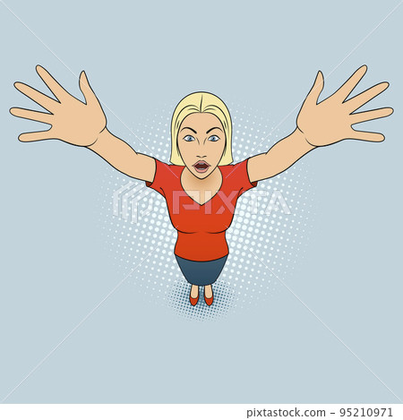 Woman Gesturing 95210971