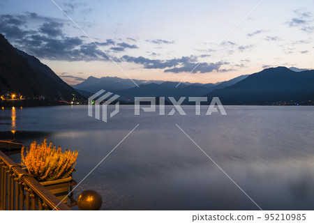 Lake Como Italy at night Lake Como Italy at night 95210985