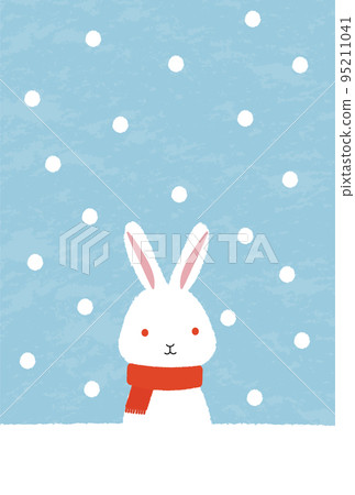 2023 New Year's card for the year of the rabbit Simple 95211041
