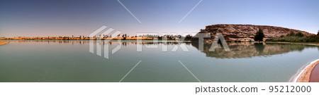 Panoramic view to Katam aka Baramar lake group of Ounianga kebir lakes at the Ennedi, Chad Panoramic view to Katam aka Baramar lake group of Ounianga kebir lakes at the Ennedi, Chad 95212000