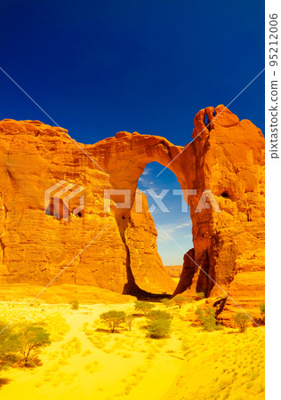 Abstract Rock formation at plateau Ennedi aka Aloba arch in Chad Abstract Rock formation at plateau Ennedi aka Aloba arch in Chad 95212006