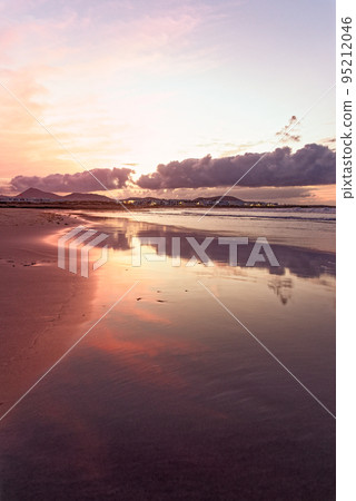 Sunset in Famara Beach - Lanzarote - Canary Islands 95212046