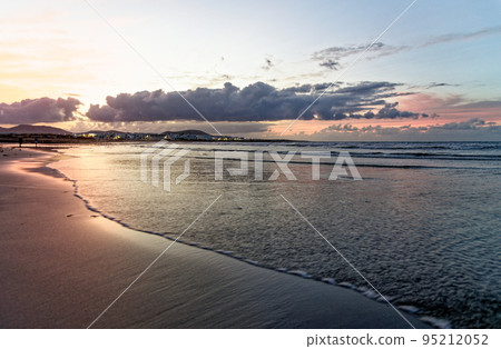 Sunset in Famara Beach - Lanzarote - Canary Islands 95212052