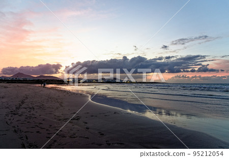 Sunset in Famara Beach - Lanzarote - Canary Islands 95212054