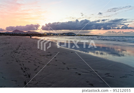 Sunset in Famara Beach - Lanzarote - Canary Islands 95212055