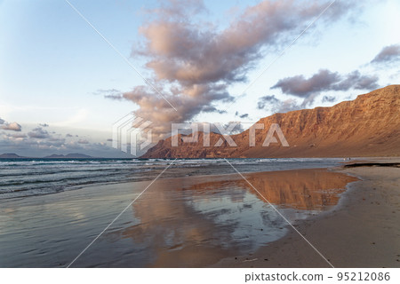 Famara Beach in the evening light - Lanzarote Spain 95212086