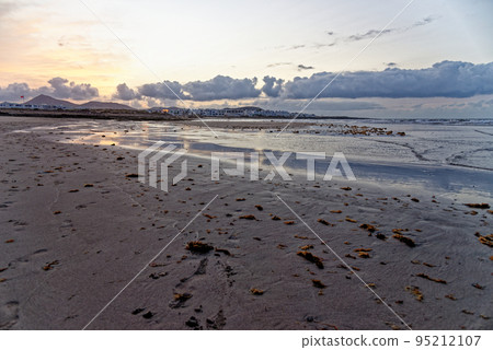 Sunset in Famara Beach - Lanzarote - Canary Islands 95212107