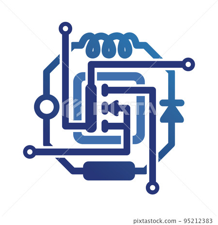 Electronic circuit design illustration vector eps format , suitable for your design needs, logo, illustration, animation, etc. 95212383