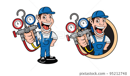 HVAC logo character design illustration vector eps format , suitable for your design needs, logo, illustration, animation, etc. 95212748