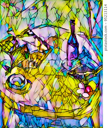stained glass fish flatfish 95213114